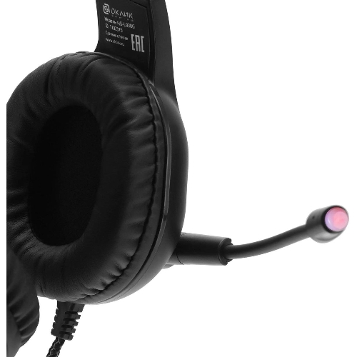 Гарнитура Oklick HS-L930G чёрный/синий, проводная, USB, подсветка