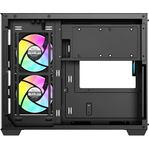 Корпус Ocypus Gamma C54 BK ARGB, Mini-Tower, чёрный, 3 x 120 мм
