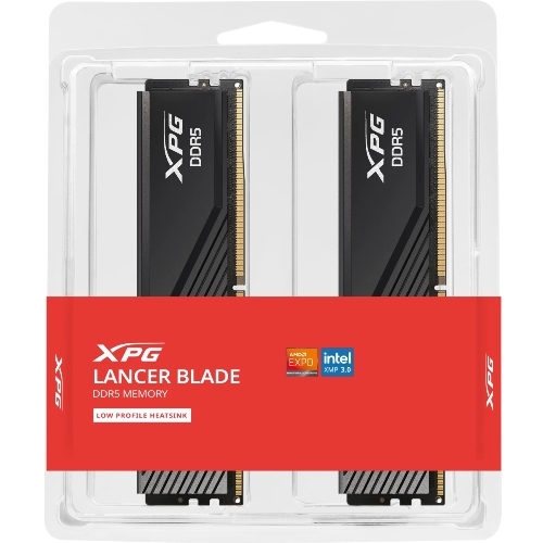 Оперативная память ADATA Lancer Blade, DDR5, 64GB (2x32GB), 5600 MHz, CL46, с радиатором, черный