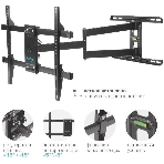 Настенный кронштейн Kromax DIX-20 черный для LED/LCD телевизоров Диагональ экрана (дюймы): 22