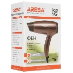 Фен ARESA AR-3214 коричневый/черный, 1250 Вт, компактный