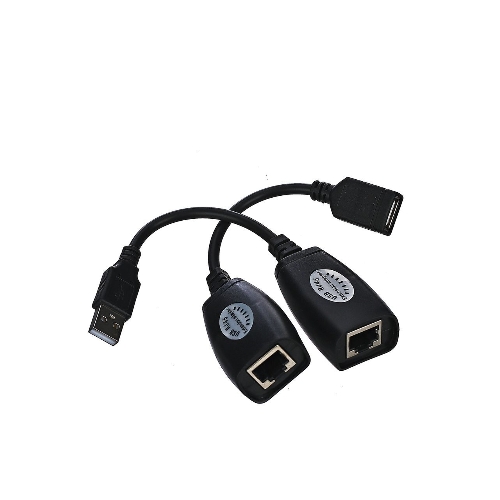 Кабель AM/AF удлинитель USB по витой паре VCOM (AM/RJ45-RJ45/AF) до 45m CU824