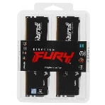 Оперативная память Kingston Fury Beast, DDR5, 16Gb (2x8GB), 5600MHz, CL40, DIMM, с радиаторами, RGB, черный