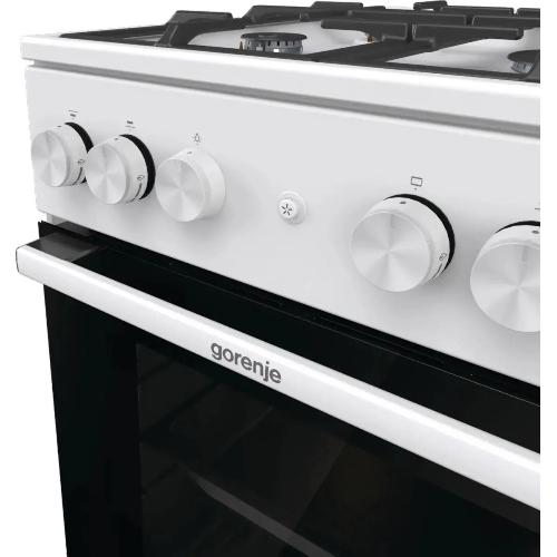 Плита газовая Gorenje GG5A11WF белый, конфорок 4 газовых, духовка 70 л, 50 см x 85 см x 59.4 см