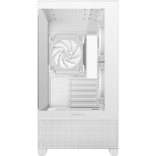 Компьютерный корпус Deepcool CG380 3F WH без БП, боковое окно (панорама), 3x120мм ARGB PWM вентилятора, белый, mATX
