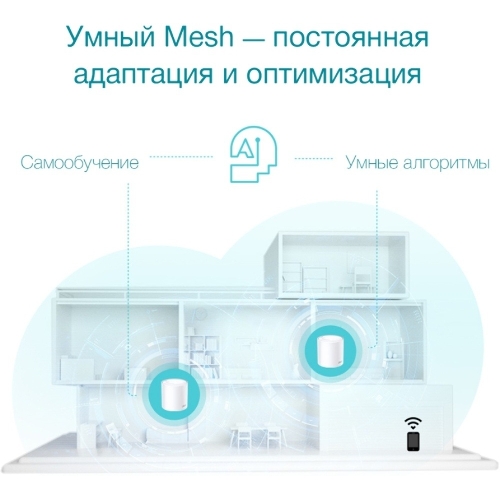 Бесшовный Mesh роутер TP-Link Deco X50(3-Pack) AX3000 10/100/1000BASE-TX (упак.:3шт)