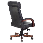 Кресло Бюрократ T-9928WALNUT черный, кожа
