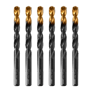 Сверло по металлу Denzel 11 мм, HSS-Tin, Golden Tip, 6 шт.