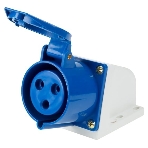 Розетка Rexant 123 стационарная 2Р+РЕ 32А 220В IP44