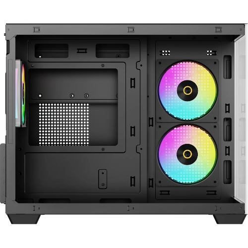 Корпус Ocypus Gamma C54 BK ARGB, Mini-Tower, чёрный, 3 x 120 мм