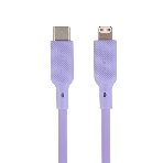 Кабель QUMO, MFI С94, Type-C на MFI Apple 8 pin, силиконовый, 1м, 2,22A, 9V, 20W, PD (фиолетовый)