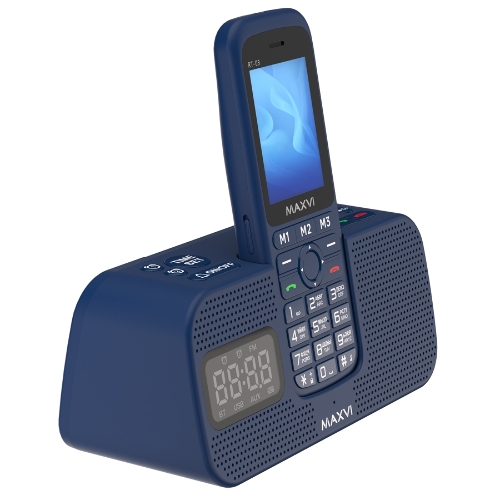 Мобильный телефон Maxvi RT-03 + док-станция, синий