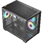 Корпус Ocypus Gamma C54 BK ARGB, Mini-Tower, чёрный, 3 x 120 мм