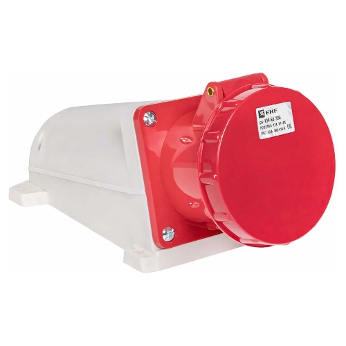 Розетка стационарная наружная EKF 134 ps-134-63-380 63А 380 В 3P+РЕ IP67