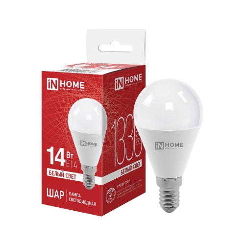 Лампа светодиодная LED-ШАР-VC 14Вт 230В E14 4000К 1330лм IN HOME 4690612047843