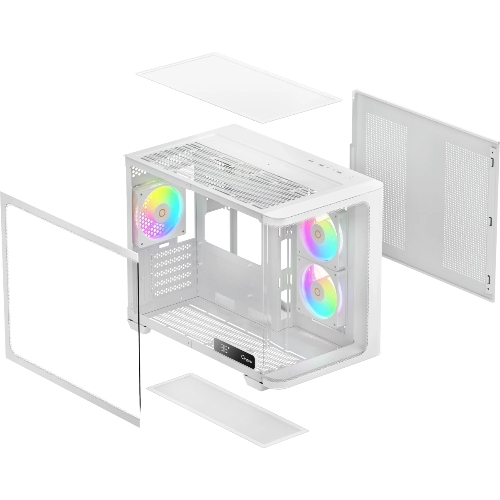 Компьютерный корпус Ocypus Iota C50 WH Curve ARGB Digital (Iota-C50-WHD300CD-GL)