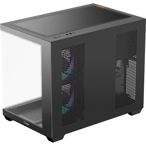 Корпус Ocypus Gamma C54 BK ARGB, Mini-Tower, чёрный, 3 x 120 мм