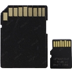 Флеш карта QUMO MicroSDXC 64Gb 90/45 МБ/с UHS-I U3, Pro seria 3.0, адаптер в комплекте SD, красная картонная упаковка