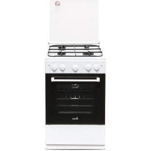 Плита газовая Cezaris ПГ 2150-08 белый, конфорок 4 шт, духовка 43 л, 51 см x 85 см x 55 см