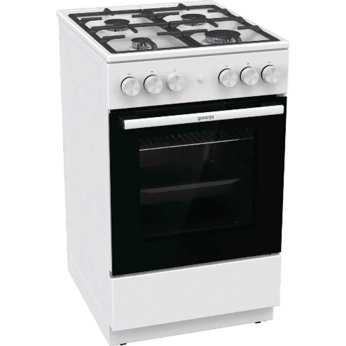 Плита газовая Gorenje GG5A11WF белый, конфорок 4 газовых, духовка 70 л, 50 см x 85 см x 59.4 см