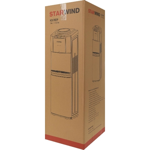 Кулер для воды Starwind SW-1115EB, верхняя загрузка, нагрев 95 °С, охлаждение 10 °С, белый