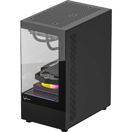 Компьютерный корпус MiniTower AeroCool/Formula Crystal Z1CM PLUS AR black (mATX, без БП, USB Type-A+USB Type-C) (Crystal Z1CM Plus Black AR)