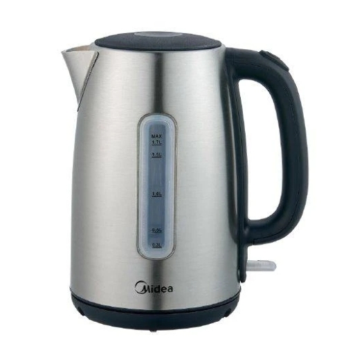 Чайник электрический Midea MK-8028 1.7 л, 2200 Вт, серебристый (корпус: нержавеющая сталь)