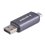 Кард-ридер Gembird FD2-MSD-6/серый/TF/Micro-SD/Micro-SDHC/Micro-SDXC/SD/USB Type-C/USB (OTG)/алюминий