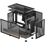 Корпус DeepCool CH260 Wood, Micro-Tower, чёрный
