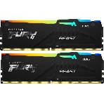 Оперативная память Kingston Fury Beast, DDR5, 16Gb (2x8GB), 5600MHz, CL40, DIMM, с радиаторами, RGB, черный