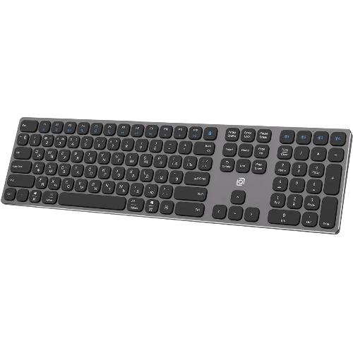 Клавиатура Oklick K867W беспроводная, Bluetooth, радиоканал, серый