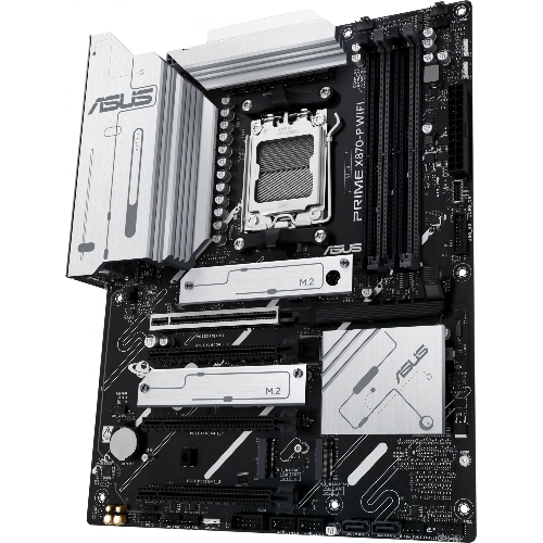Материнская плата ASUS PRIME X870-P WIFI, AM5, AMD X870, 4xDDR5, 2xSATA, 4xM.2, 1xPCI-E 5.0 x16, 2xPCI-E 4.0 x1, 1xHDMI, 2xUSB-C, 1x 2.5Gb LAN, 4xUSB-A 3.2 Gen 1, 1xUSB-A 3.2 Gen 2, 4xUSB-A 2.0, 3x3.5 мм, 7.1, 1xWi-Fi 7, ATX