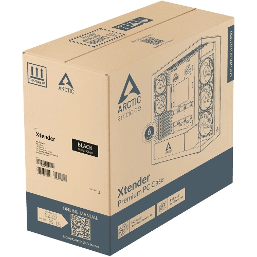 Компьютерный корпус Arctic Cooling ARCTIC Xtender VG (Mirror Black) арт. ACPCC00019A