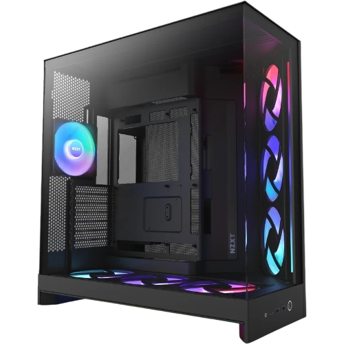 Компьютерный корпус без блока питания Case NZXT H9 Flow RGb+ (2025), Midi-Tower, TG, 6x140мм RGb + 1x120мм RGb, 2xUSB-A 3.2 + 1xUSB-C 3.2, E-ATX, ATX, mATX, mITX черный