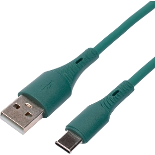 Кабель USB2.0 Cablexpert CC-USB2S-AMCM-1M-GN AM/Type-C, 3А, 18Вт, QC3.0, силиконовый, медь, 1м, зеленый, пакет