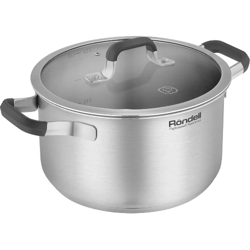 Кастрюля Rondell Stolz RDS-1754, 5.2 л, 24 см, нержавеющая сталь, с крышкой