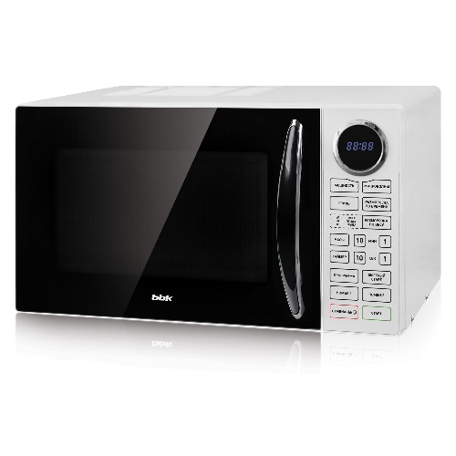 Микроволновая печь BBK 23MWG-930S/BW белый/черный, 23 л, 900 Вт, переключатели - сенсор