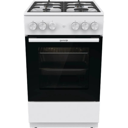 Плита газовая Gorenje GG5A11WF белый, конфорок 4 газовых, духовка 70 л, 50 см x 85 см x 59.4 см
