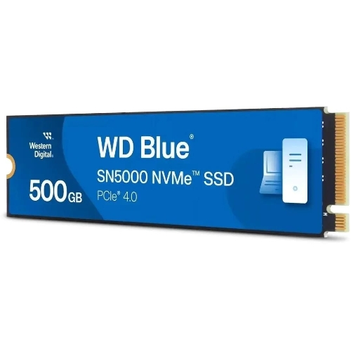 Накопитель SSD WD Blue SN5000, 500Gb, PCIe 4.0 x4, M.2 2280, NVMe, R/W 5000/4000