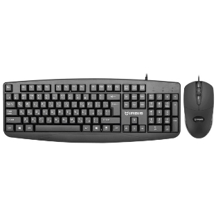 Комплект клавиатура+мышь Irbis LD802 проводной, USB, 1600 DPI, чёрный