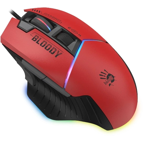 Мышь проводная A4Tech Bloody W95 Max Sports красный/черный оптическая (12000dpi) USB (10but)