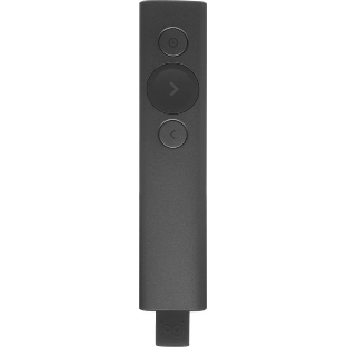 Презентер Logitech Spotlight Slate (серый, Bluetooth/2.4 GHz, перезаряжаемая литий-полимерная батарея 85мА·ч, 3D-акселерометр, гироскоп, кабель для зарядки, чехол) (арт. 910-004867, M/N: R-R0011/C-U0016)