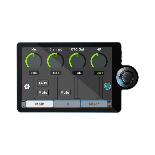 Аудиоинтерфейс USB 110305A3004 Icon AIO2 АЦП/ЦАП 24 бит/192 кГц, 3,9" сенсорный дисплей, цифровой энкодер, динамический диапазон 116 дБ, S/N 116 дБ, усиление на микрофонном входе 63 дБ
