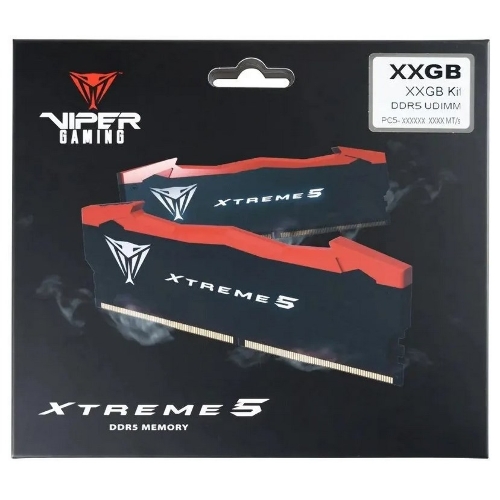 Оперативная память Patriot Viper Xtreme 5, DDR5, 48GB (2x24GB), 7600MHz, CL36, DIMM, с радиаторами, черный