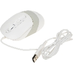 Мышь проводная A4Tech Fstyler FM10 белый/серый, 1600 dpi, USB, кнопки - 4