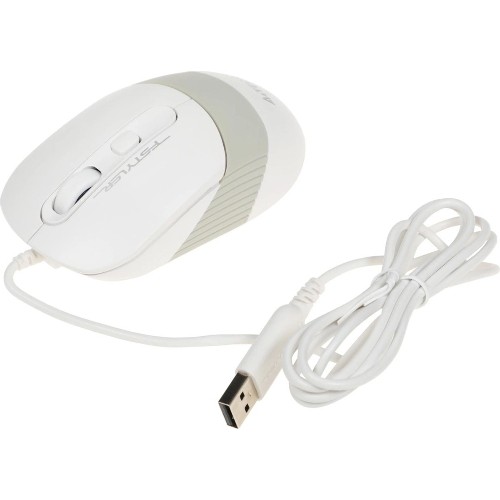 Мышь проводная A4Tech Fstyler FM10 белый/серый, 1600 dpi, USB, кнопки - 4