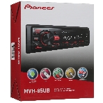 Автомагнитола Pioneer MVH-85UB, 1 DIN, USB Type-A, AUX, съёмная панель