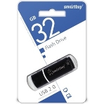 Флешка USB Smartbuy Crown black (SB32GbCRW-K), 32Gb, USB 2.0, R/W 15/5, черный/красный