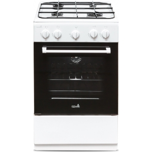 Плита газовая Cezaris ПГ 2150-00 белый, конфорок 4 шт, духовка 43 л, 51 см x 85 см x 55 см
