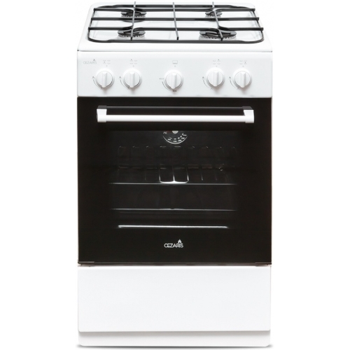 Плита газовая Cezaris ПГ 2150-00 белый, конфорок 4 шт, духовка 43 л, 51 см x 85 см x 55 см